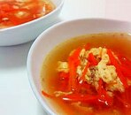 卵とにんじんの中華スープ